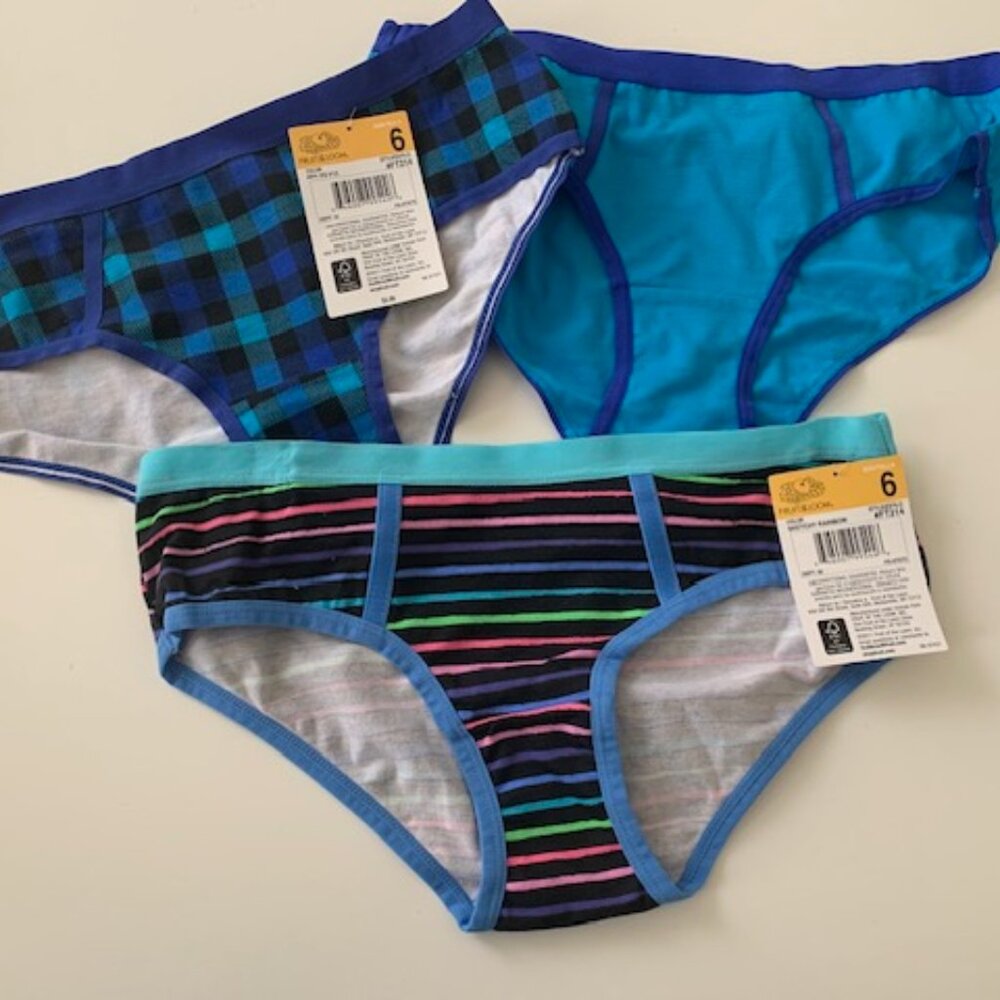 3 pairs of Women's Fruit of The Loom Cotton Novelty Underwear (Brief style)